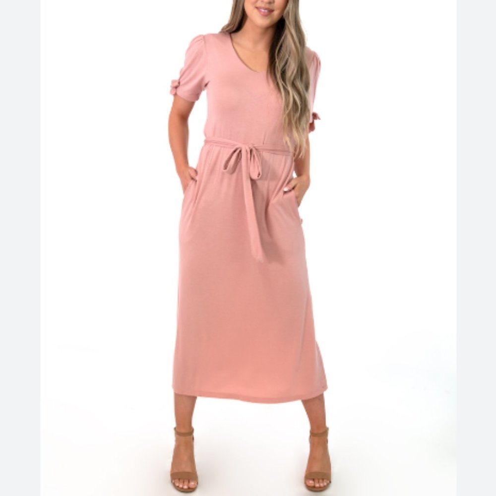 Merrick White Women's Anywhere Tie Sleeve Dress - S